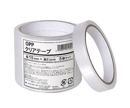 伊藤忠リーテイルリンク OPPクリアテープ 15mm×35m 1ケース(5巻×40セット入) IRL-CT01 1ケース(ご注文単位1ケース)【直送品】