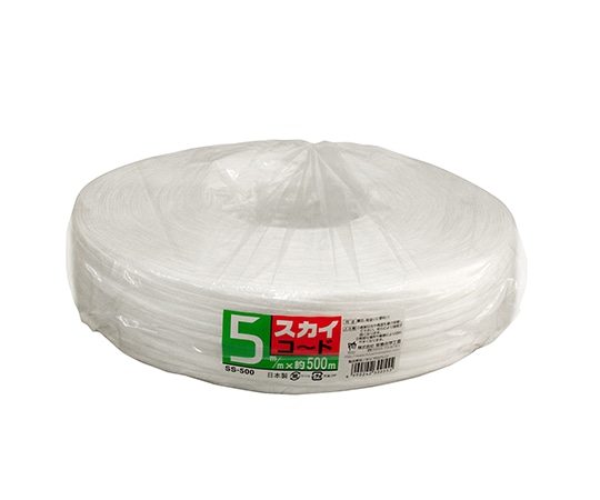 宮島化学工業 スカイコード 白 5mm×500m SS500 1巻(ご注文単位1巻)【直送品】