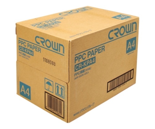 クラウン PPC用紙 1箱(500枚×5冊入) CR-KPA4-W 1箱(ご注文単位1箱)【直送品】