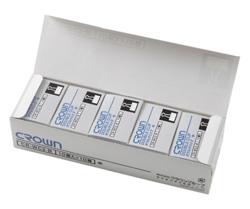 クラウン ダブルクリップ 中 1箱(100個入) CR-WC2 X 10-B 1箱(ご注文単位1箱)【直送品】