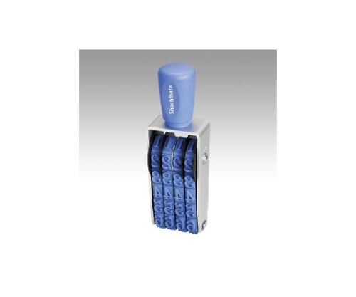 シヤチハタ 回転ゴム印エルゴグリップ(初号・欧文4連) CF-40M 1個(ご注文単位1個)【直送品】