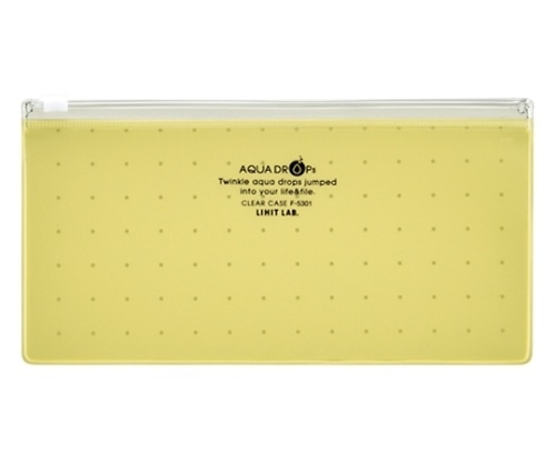 LIHITLAB AQUA DROPs クリヤーケース 黄 F-5301-5 1枚(ご注文単位1枚)【直送品】
