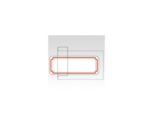 ニチバン マイタック(R)ラミネートラベル 保護フィルム付ラベル 赤枠 ML-203 1個(ご注文単位1個)【直送品】