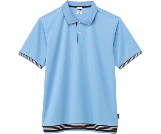 ボンマックス 袖ラインリブポロシャツ(ポリジン加工) サックス L MS3122-6 L 1枚（ご注文単位1枚）【直送品】