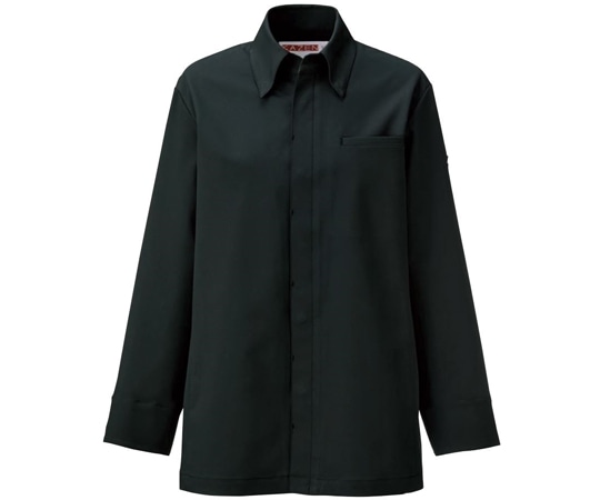KAZEN 衿付きコックコート ブラック SS 618-45 SS 1枚（ご注文単位1枚）【直送品】