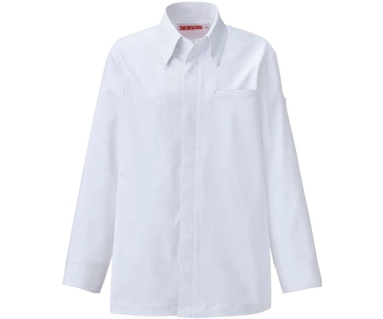 KAZEN 衿付きコックコート ホワイト L 618-40 L 1枚（ご注文単位1枚）【直送品】