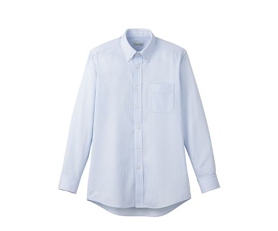 FACE ボタンダウンニット長袖シャツ ブルーストライプ LL FB4557U-7 LL 1枚（ご注文単位1枚）【直送品】