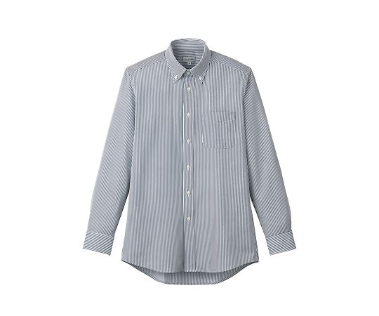 FACE ボタンダウンニット長袖シャツ ネイビーストライプ SS FB4557U-8 SS 1枚（ご注文単位1枚）【直送品】