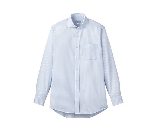 FACE ワイドカラーニット長袖シャツ ブルーストライプ SS FB4559U-7 SS 1枚（ご注文単位1枚）【直送品】