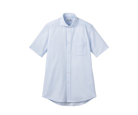 FACE ワイドカラーニット半袖シャツ ブルーストライプ SS FB4560U-7 SS 1枚(ご注文単位1枚)【直送品】