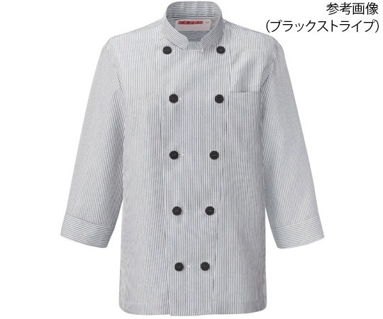 KAZEN コックシャツ ベージュストライプ M 681-32 M 1枚（ご注文単位1枚）【直送品】