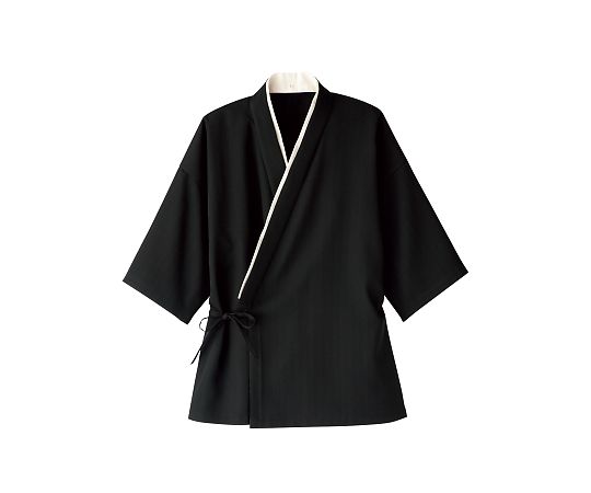 FACE 作務衣(上衣) ブラック LL FJ0704U-16 LL 1枚(ご注文単位1枚)【直送品】