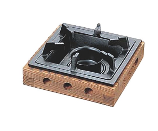 カンダ ネズコ枠付角コンロ(火入付) 小 295037 1個（ご注文単位1個）【直送品】