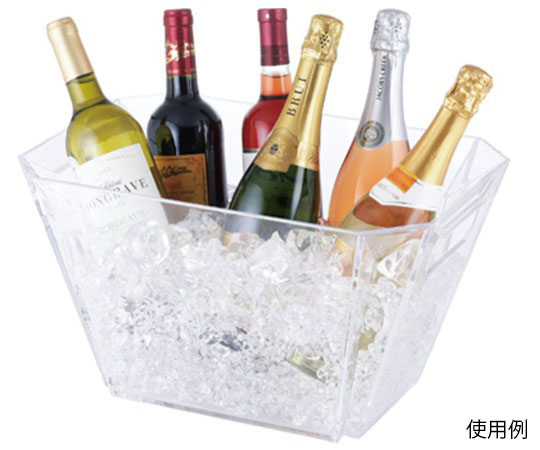 佐藤金属興業 アイスベルグワインクーラー (MS樹脂クリアー) 169103 1個（ご注文単位1個）【直送品】