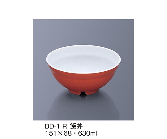 三信化工 飯丼 赤 BD-1_R 1個（ご注文単位1個）【直送品】