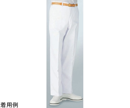 KAZEN 男子スラックス 白 W105 431-40A W105 1枚（ご注文単位1枚）【直送品】