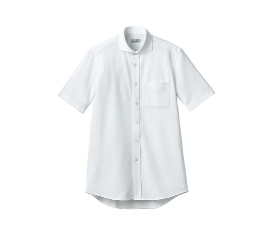 FACE ワイドカラーニット半袖シャツ ホワイト S FB4560U-15 S 1枚（ご注文単位1枚）【直送品】