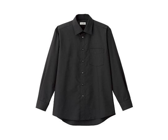 FACE メンズレギュラーカラー長袖シャツ ブラック L FB5040M-16 L 1枚(ご注文単位1枚)【直送品】