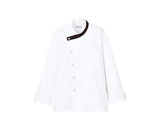 FACE ユニセックスコックコート ブラウン M FJ0707U-5 M 1枚（ご注文単位1枚）【直送品】