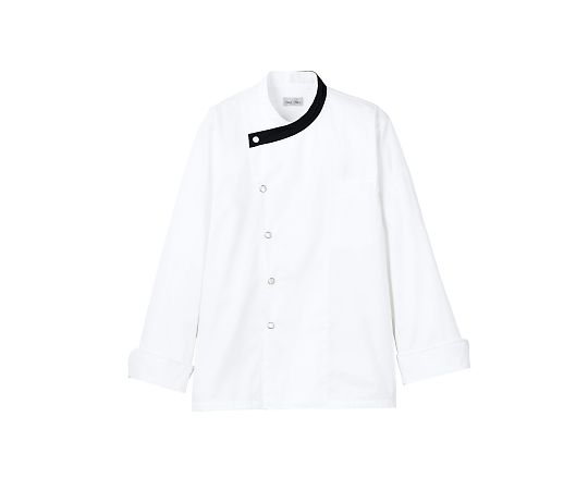 FACE ユニセックスコックコート ホワイト×ブラック 4L FJ0707U-16 4L 1枚（ご注文単位1枚）【直送品】