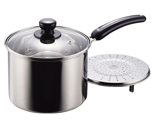 パール金属 NEWだんらん ステンレス製ガラス蓋付片手兼用鍋 18cm H-5871 1個（ご注文単位1個）【直送品】