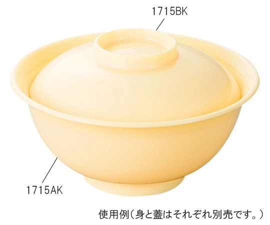 エンテック (クリーム) ポリプロ 丼(蓋) 1715BK 1個（ご注文単位1個）【直送品】