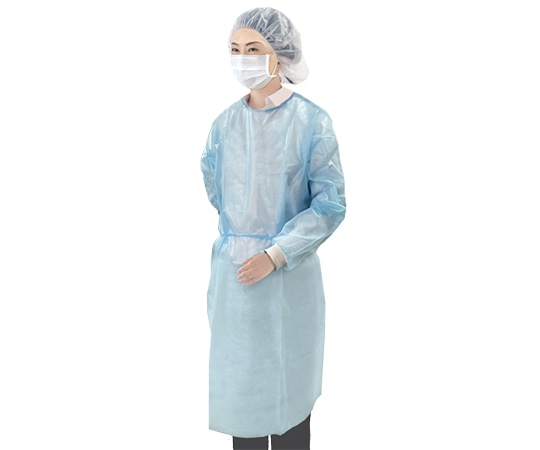 尚美堂 フジアイソレーションガウンリブ付き 10枚×10袋入  1ケース（ご注文単位1ケース）【直送品】