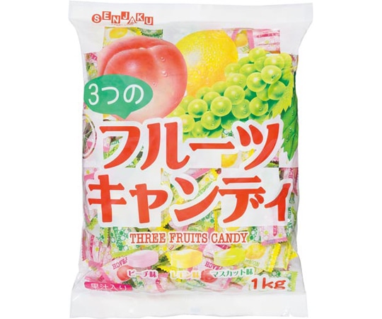 扇雀飴本舗 3つのフルーツキャンディ 1kg 303205 1袋※軽（ご注文単位1袋）【直送品】