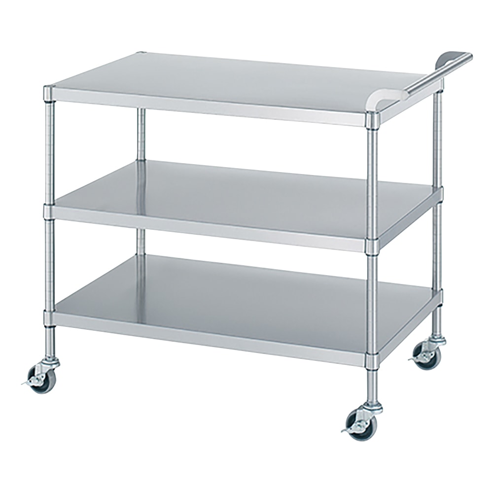 シンコー(業務用厨房機器) ステンレスワゴン(SUS430) 900×600×800mm(棚3段) M03-9060-U75 1個 (ご注文単位1個)【直送品】