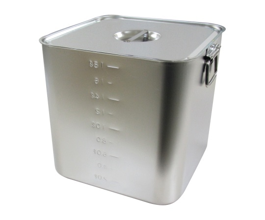 スギコ産業 スギコ 18-8 目盛付深型角キッチンポット 手付 20L SH-4227D 1個（ご注文単位1個）【直送品】