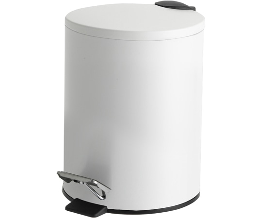 テラモト ペダルボックス 静音タイプ ホワイト 5L DS-238-705-8 1個(ご注文単位1個)【直送品】