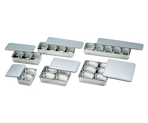 クローバー 18-8 R号 調味料入バット 角6ヶ入 AYK-57-06 1個（ご注文単位1個）【直送品】