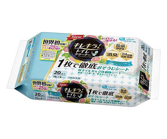 エリエール(大王製紙) キレキラ!トイレクリーナー シトラスミント 詰替用 1パック(2個入) 733915 1パック(ご注文単位1パック)【直送品】