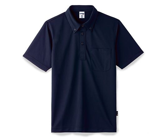 LIFEMAX ボタンダウンドライポロシャツ(ポリジン加工) ネイビー 5L MS3119-8 5L 1枚（ご注文単位1枚）【直送品】