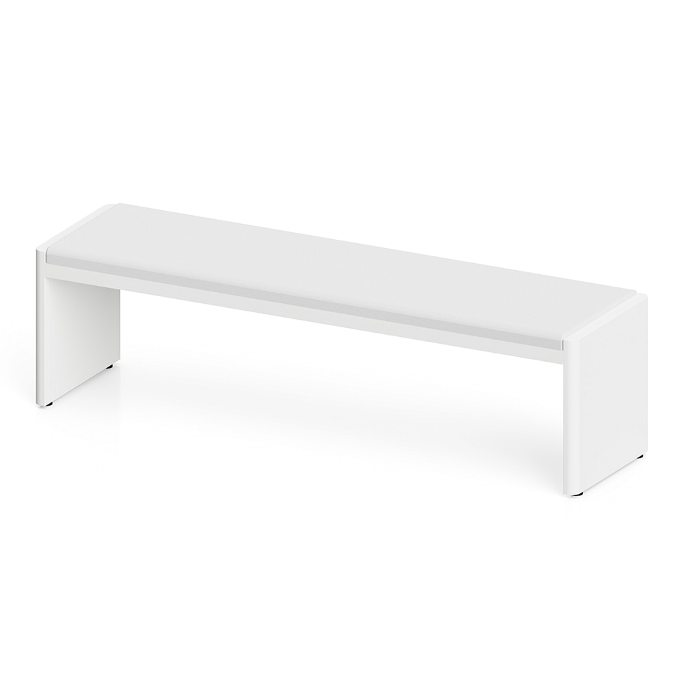 ミヅシマ工業 MSERIESベンチ ホワイト 1500 3620611 1個（ご注文単位1個）【直送品】