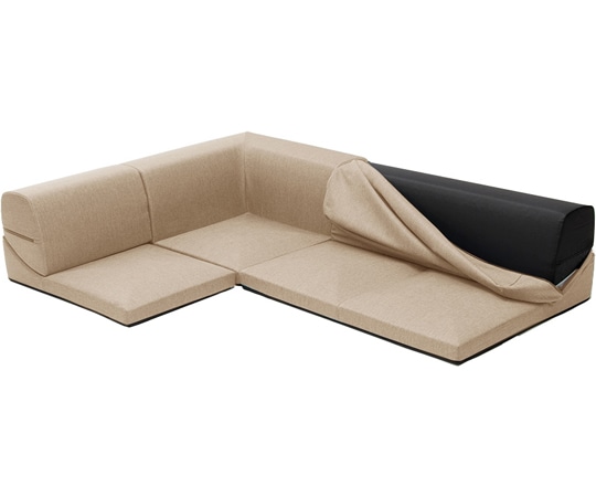 セルタン カバーが洗えるフロアソファ3点セット IMONIA ダリアンベージュ A573b-560BE 1個（ご注文単位1個）【直送品】