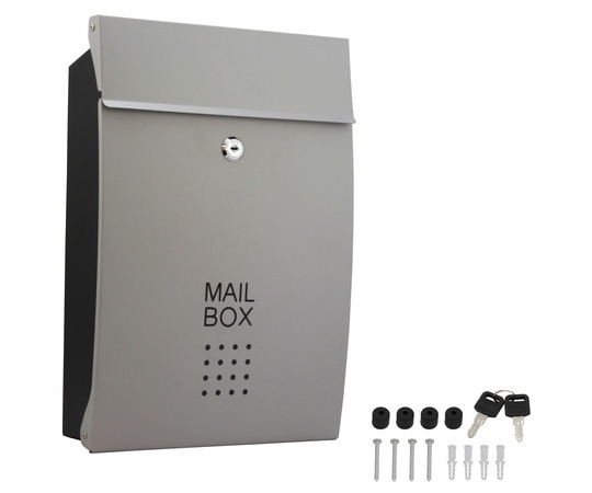 ハイロジック メールボックス シルバー 60707 1個(ご注文単位1個)【直送品】