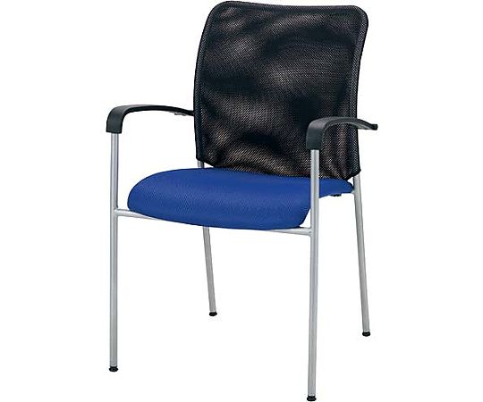 関家具 メッシュM用チェア 肘付 ブルー 4脚セット Z-095312-C 1箱(ご注文単位1箱)【直送品】