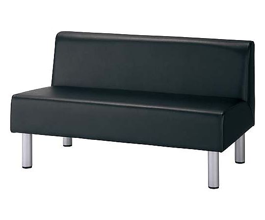 ハピラ コンパクトレザーソファ ブラック 2人掛 HPF0302-002BK 1台（ご注文単位1台）【直送品】