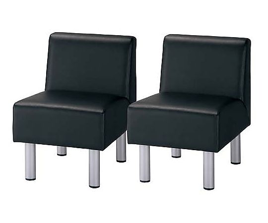 ハピラ コンパクトレザーソファ BK 1人掛 2台セット HPF0302-001BK 1箱（ご注文単位1箱）【直送品】