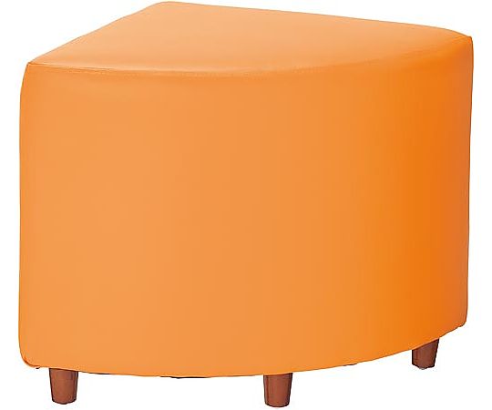 ハピラ ブロックソファ ラウンド オレンジ HPF0406-006OR 1台(ご注文単位1台)【直送品】