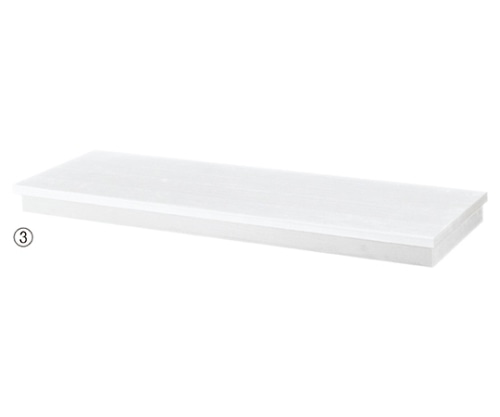 ストア・エキスプレス 木製台輪同色ステージ W120cm ホワイト 61-421-69-2 1台（ご注文単位1台）【直送品】