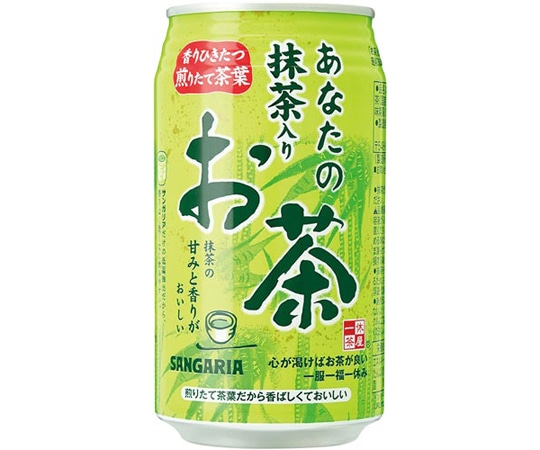 日本サンガリアベバレッジカンパニー あなたの抹茶入りお茶 340缶 24本 016508 1セット※軽（ご注文単位1セット）【直送品】