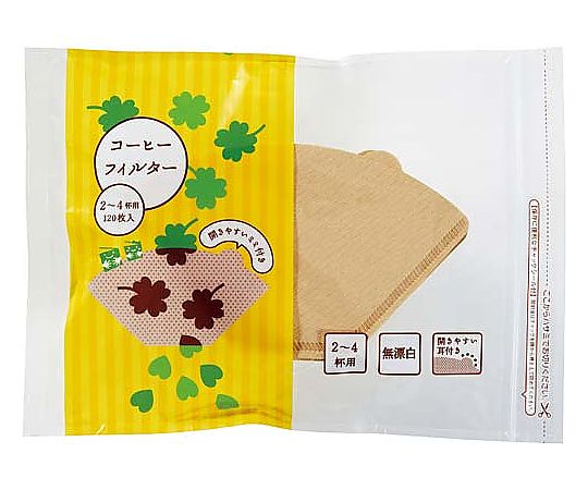 タカマツヤ コーヒーフィルター2-4杯用(102)120枚入 102チャックフクロシキ 1パック(ご注文単位1パック)【直送品】