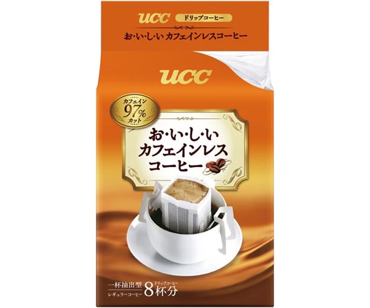 UCC おいしいカフェインレスコーヒー ドリップ 8P 1袋(8杯入) 350235 1袋※軽（ご注文単位1袋）【直送品】