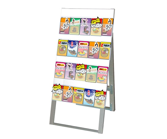 常磐精工 ケーススタンド看板 600幅 4段 片面ハイ CSK-600X4KH 1台（ご注文単位1台）【直送品】