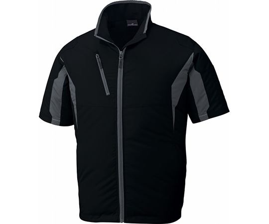 自重堂 空調服半袖ジャケット ブラック SS 87070 1枚(ご注文単位1枚)【直送品】