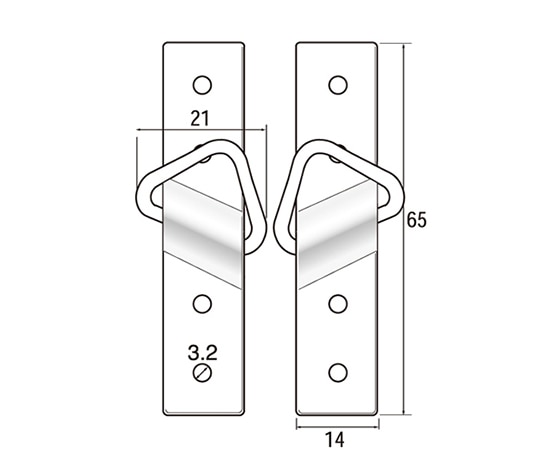 福井金属工芸 ホワイト吊カン 1セット(50組入) 6403 1セット（ご注文単位1セット）【直送品】