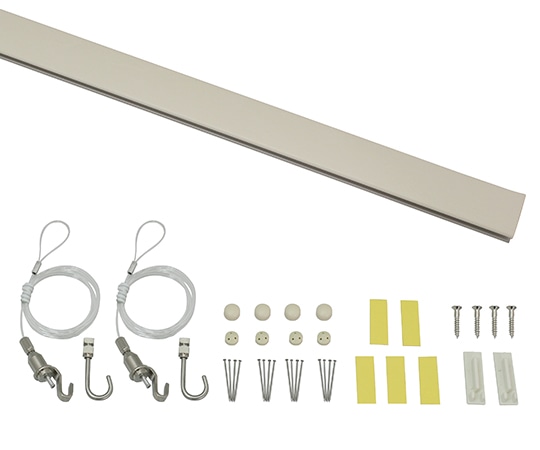 福井金属工芸 レールサンカラーズ Cセット 木目調 ホワイト100cm RC100C-1 1個（ご注文単位1個）【直送品】