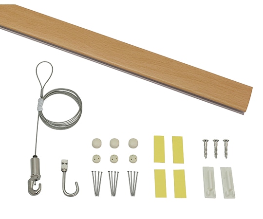 福井金属工芸 レールサンカラーズ Aセット 木目調 ライトブラウン65cm RC65A-3 1個（ご注文単位1個）【直送品】